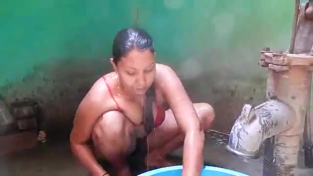 Best sexy arab wife bathing