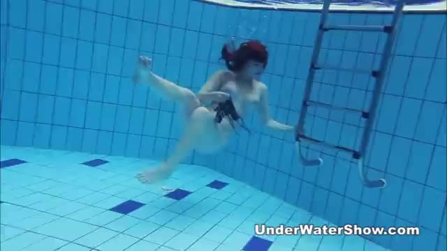 Nude aunty in water